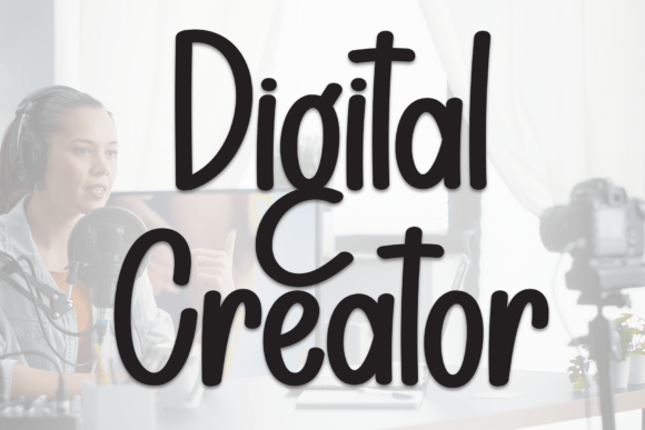 Digital Creator: A Cheerful Handwritten Display Font