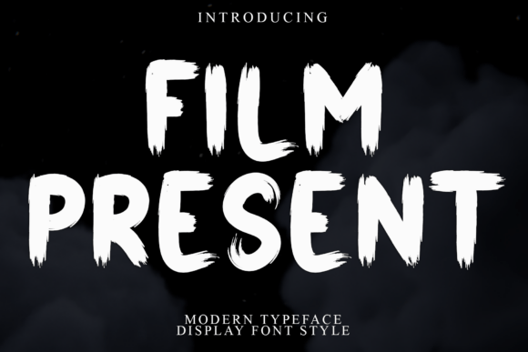 Film Present: A Playful Brush Display Font for Creative Projects