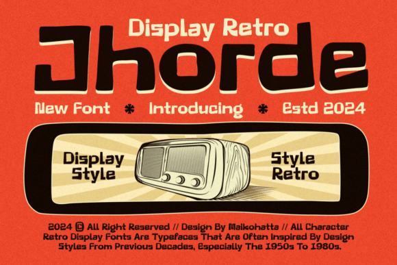 Jhorde: A Sans Serif Retro Display Font for Playful Design Workflows