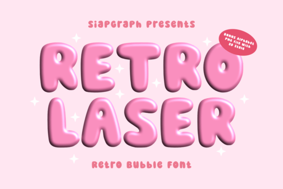 Retro Laser: A Bold Bubble Font for Modern Designs