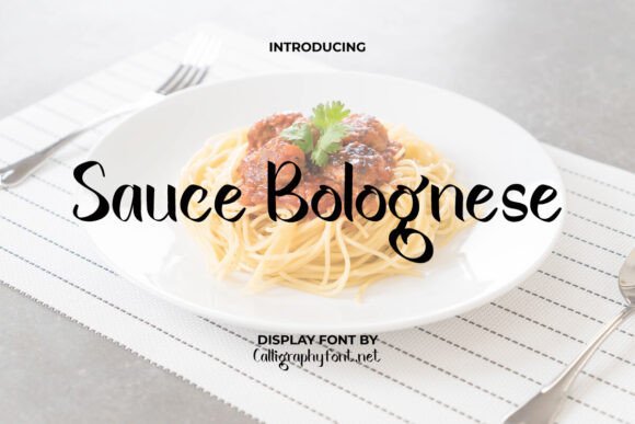 Sauce Bolognese: A Flavorful Typography for Modern Branding