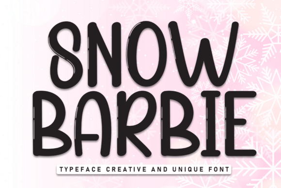 Snow Barbie: A Bold Winter Display Font for Festive Designs