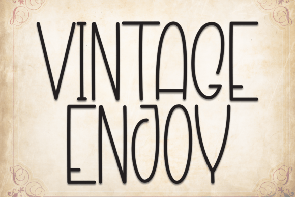 Vintage Enjoy: Capturing Nostalgia in Modern Typography